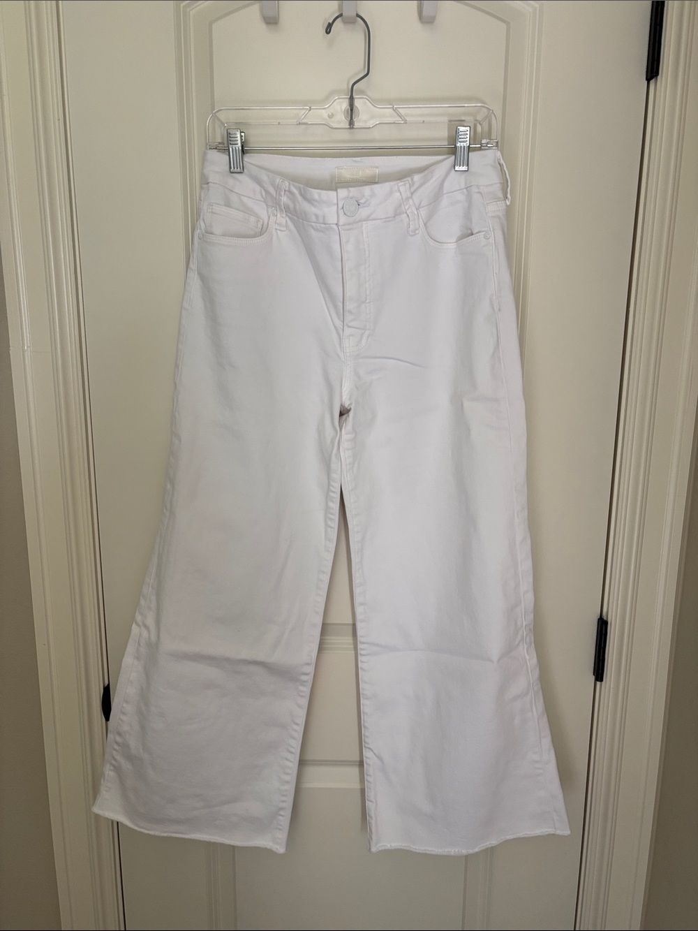Kut from the Kloth White High-Rise Wide Leg Jeans
